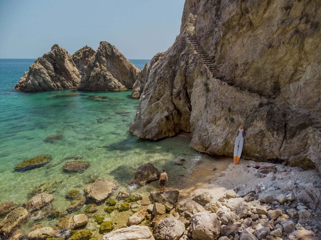 stand up paddle e Praia na Espanha