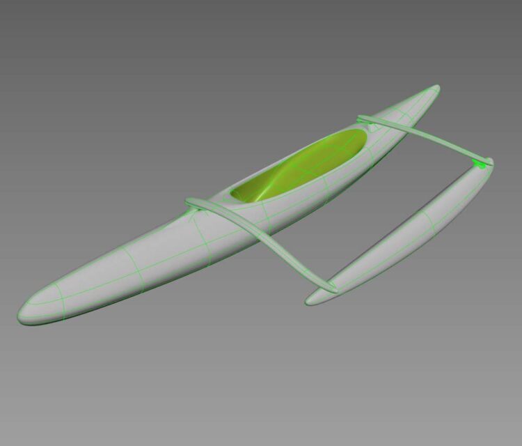Canoa OC-1 impressa em 3D