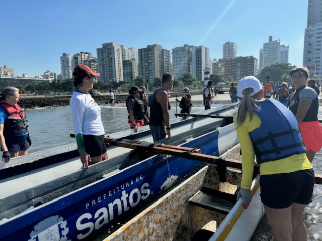 canoa havaiana adaptada Santos