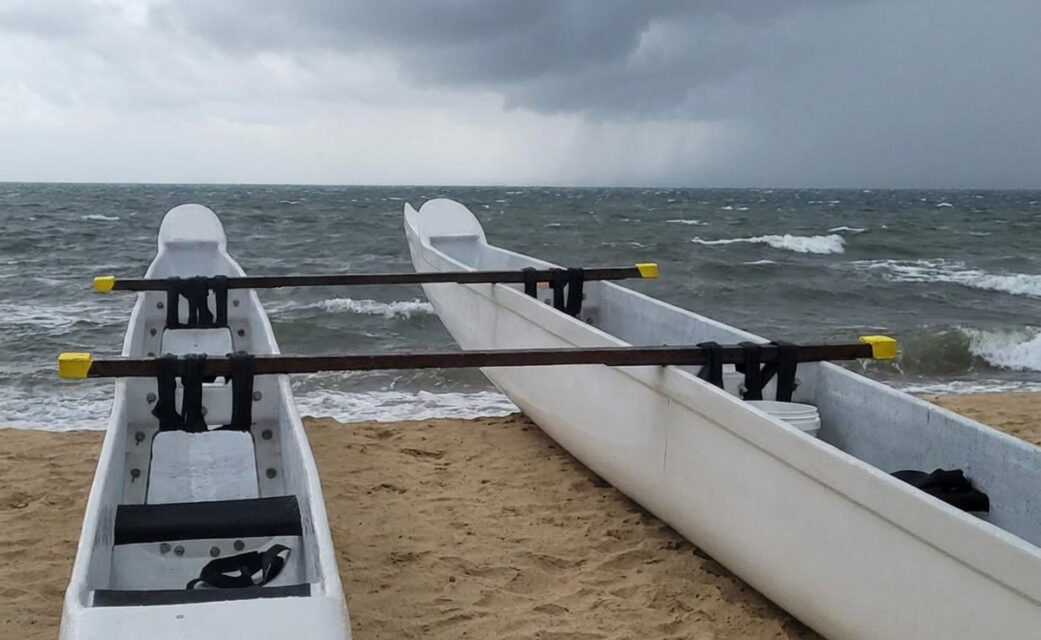 canoa na chuva